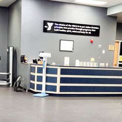 Kathleen Price Bryan Family YMCA - Exercise room desk on the 2nd floor.