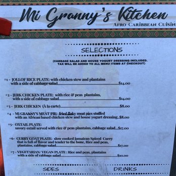 MI Granny's Kitchen - Menu (as of August 2019). - Caterers Near Me MI Granny's Kitchen - Menu (as of August 2019). - Caterers Near Me