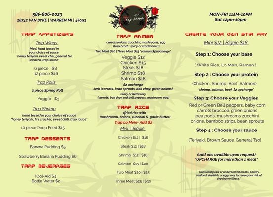 Menu photo 3 TRAP RAMEN Warren, MI