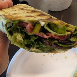 Cross section of vege wrap