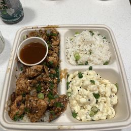Hawaiian BBQ Chicken Plate, Side Mac Salad Hawaiian BBQ Chicken Plate, Side Mac Salad
