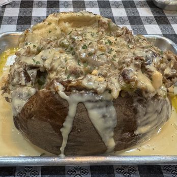 Stuffed Potatoes & Poboys - Big Philly...love the cheese sauce - Seafood Near Me - Hammond, Louisiana Stuffed Potatoes & Poboys - Big Philly...love the cheese sauce - Seafood Near Me - Hammond, Louisiana