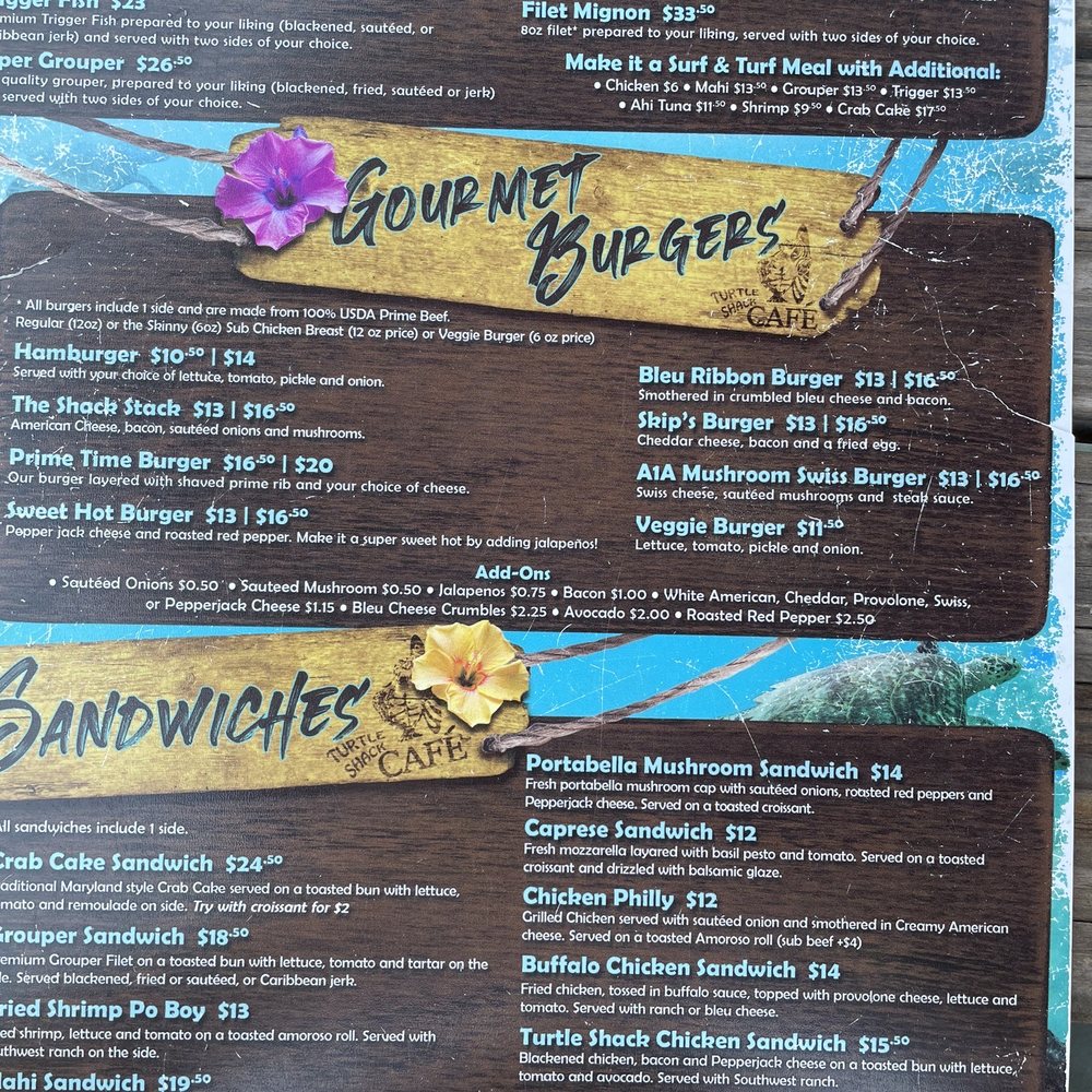 Turtle Shack - Menu - Seafood Near Me - Palm Coast, Florida