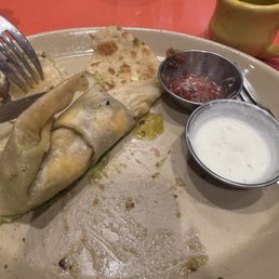 What's left of my grilled burrito! What's left of my grilled burrito!