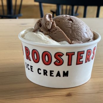Two Roosters Ice Cream - Roasted strawberry honey and chocolate - Ice Cream & Frozen Yogurt Near Me - Raleigh, North Carolina
