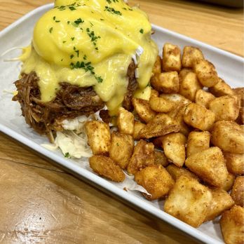 The Gray Olive Cafeteria - Pulled Pork Benny - Breakfast & Brunch Near Me - Burnaby, British Columbia The Gray Olive Cafeteria - Pulled Pork Benny - Breakfast & Brunch Near Me - Burnaby, British Columbia