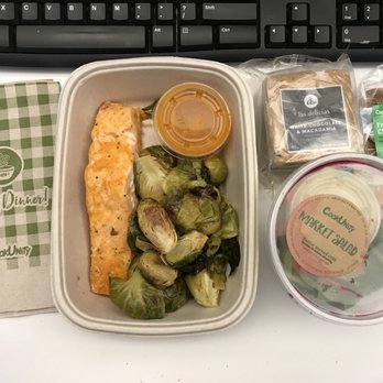 Cook Unity - Brussel sprouts and salmon - Food Delivery Services Near Me