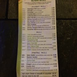 Hibachi Japanese Express - Sushi menu