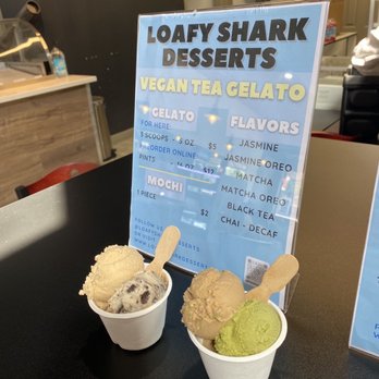 Loafy Shark Desserts - jasmine oreo + chai scoops, black tea + matcha scoops - Desserts Near Me - San Jose, California
