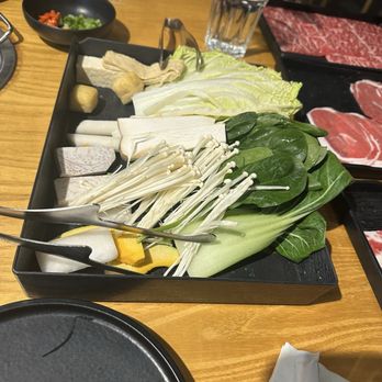 Mumu Hot Pot - Assorted vegetables that came with the order - Hot Pot Near Me - Pleasanton, California Mumu Hot Pot - Assorted vegetables that came with the order - Hot Pot Near Me - Pleasanton, California