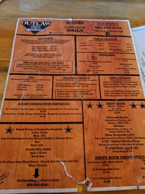 Menu photo 3 Outlaw BBQ Spokane, WA