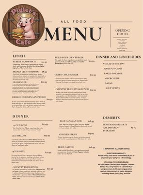 Menu photo 3 Piglets Cafe Spearman, TX Menu photo 3 Piglets Cafe Spearman, TX