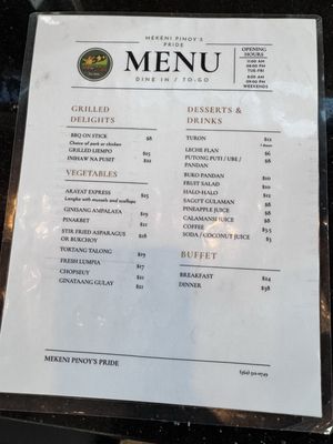Menu photo 3 Mekeni Pinoy's Pride Artesia, CA