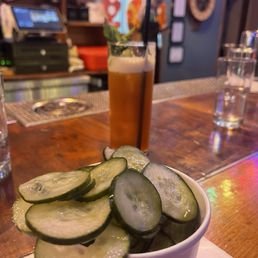 The pickles are top notch. Also this fernet drink was stellar. The pickles are top notch. Also this fernet drink was stellar.