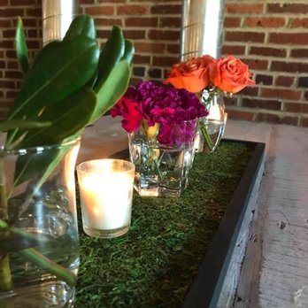 Kingfly Spirits - Beautiful center pieces (not provided) on a reclaimed wood table. - Distilleries Near Me - Pittsburgh, Pennsylvania Kingfly Spirits - Beautiful center pieces (not provided) on a reclaimed wood table. - Distilleries Near Me - Pittsburgh, Pennsylvania