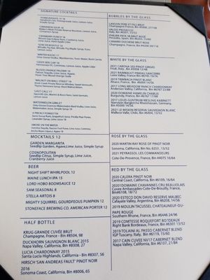Menu photo 4 Rowes Wharf Sea Grille Boston, MA