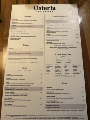 Menu photo 7 Osteria Pizzeria Columbus, OH Menu photo 7 Osteria Pizzeria Columbus, OH