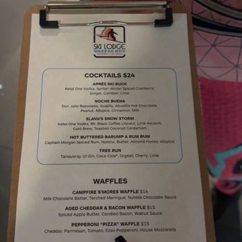 Ski Lodge - The campfire s'mores waffles were so good. It's a must try. - Cocktail Bars Near Me - Las Vegas, Nevada Ski Lodge - The campfire s'mores waffles were so good. It's a must try. - Cocktail Bars Near Me - Las Vegas, Nevada