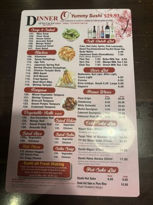 Menu photo 1 O’ Yummy Sushi Virginia Beach, VA