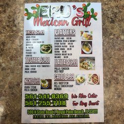 Eru's Mexican Grill - Menu