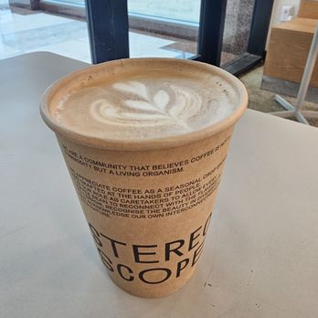 Stereoscope - Latte ($5.50). 7/11/2026 - Coffee Roasteries Near Me - Newport Beach, California Stereoscope - Latte ($5.50). 7/11/2026 - Coffee Roasteries Near Me - Newport Beach, California