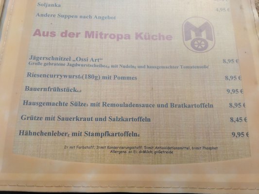 Menu photo 1 Bahnhof Nr.1 Bad Freienwalde, BB Menu photo 1 Bahnhof Nr.1 Bad Freienwalde, BB