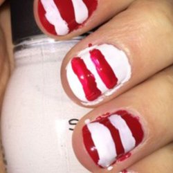 Op Nails - These were my nails when I asked for a candy cane design