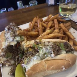 Original Philly Cheesesteak and KJ Chardonnay