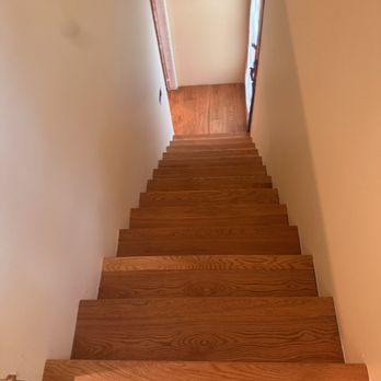 Hardwood Floor Specialist - Hardwood flooring installed on interior stairs - Flooring Near Me - Rosemead, California