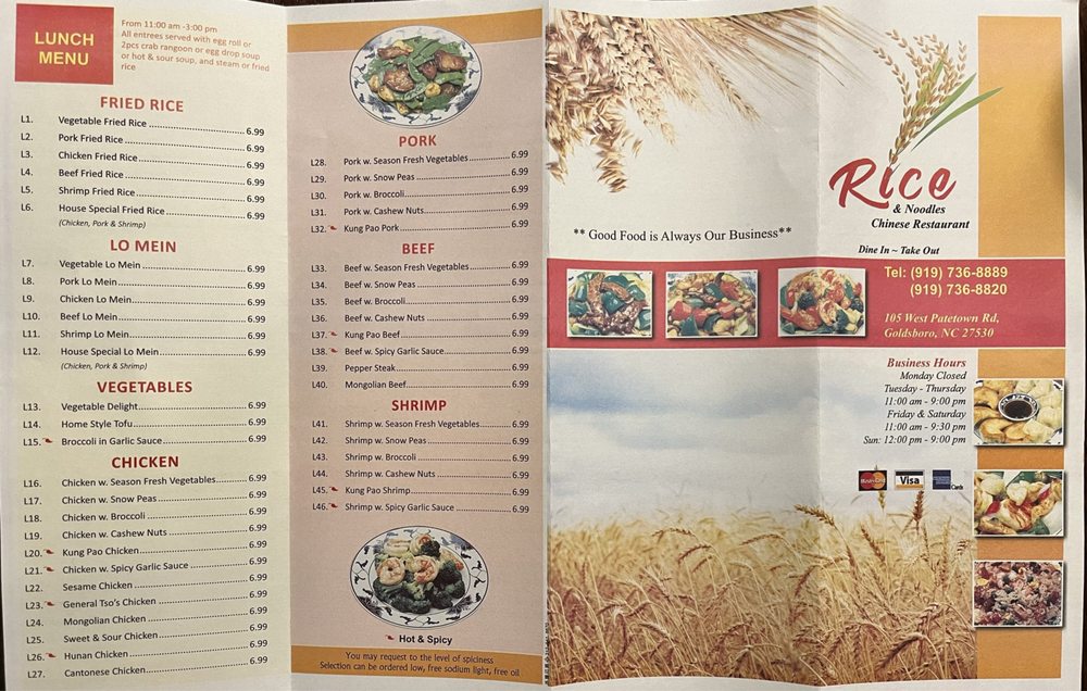 RICE & NOODLES Updated October 2024 25 Reviews 105 Patetown Rd, Goldsboro, North Carolina