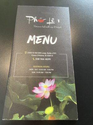 Menu photo 1 Pho Le 1 Coeur d'Alene, ID