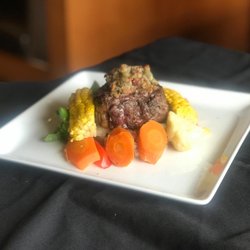 Roustabout's Restaurant & Bar - 8 oz. Beef Tenderloin with Blue Cheese and Bacon