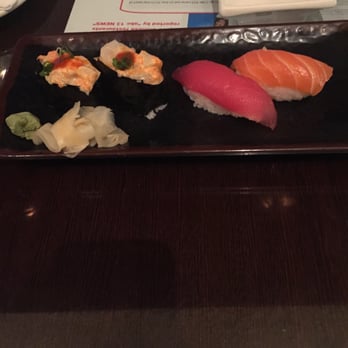 Cafe 101 - Spicy chopped scallop, tuna, and salmon nigiri - Chinese Near Me - Houston, Texas Cafe 101 - Spicy chopped scallop, tuna, and salmon nigiri - Chinese Near Me - Houston, Texas