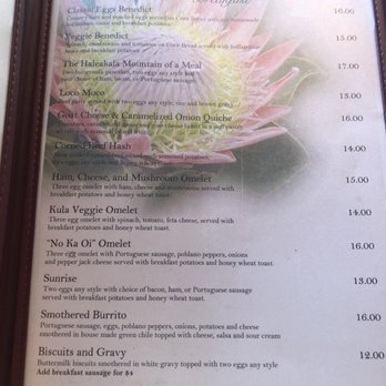 Kula Lodge & Restaurant - Breakfast menu - Breakfast & Brunch Near Me - Kula, Hawaii Kula Lodge & Restaurant - Breakfast menu - Breakfast & Brunch Near Me - Kula, Hawaii