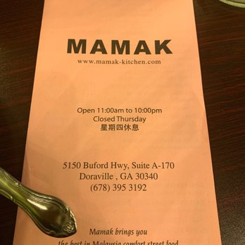 Mamak - Menu - Malaysian Near Me - Doraville, Georgia Mamak - Menu - Malaysian Near Me - Doraville, Georgia