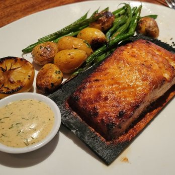 Seasons 52 - Cedar plank Salmon - New American Near Me - Costa Mesa, California Seasons 52 - Cedar plank Salmon - New American Near Me - Costa Mesa, California
