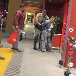 Viramontes Insurance - Ester Viramontes getting caught at the Target in south gate taking stuff without paying.