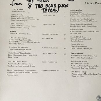 Blue Duck Tavern - Signed happy birthday menu from the staff of BDT! - New American Near Me - Washington, DC, District of Columbia Blue Duck Tavern - Signed happy birthday menu from the staff of BDT! - New American Near Me - Washington, DC, District of Columbia