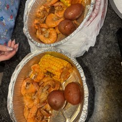 Bourbon Street Bar & Grill - These are shrimp boiled , I did ask for all corn but potatoes still there