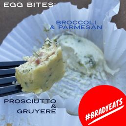 Try the sous vide egg bite. I enjoyed both options, but if going with just one choose the Broccoli-Parmesan. Enjoy #BradyEats