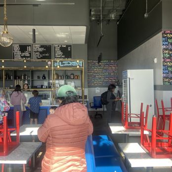 Humphry Slocombe - Shop looks as though it's closed with chairs up not allowing people to sit. 5:15pm on a Sunday afternoon. 5/5/2024 - Ice Cream & Frozen Yogurt Near Me - Emeryville, California Humphry Slocombe - Shop looks as though it's closed with chairs up not allowing people to sit. 5:15pm on a Sunday afternoon. 5/5/2024 - Ice Cream & Frozen Yogurt Near Me - Emeryville, California