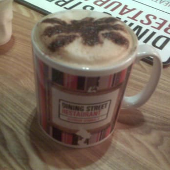 Dining Street Restaurant - cappuccino topped with spider - Diners Near Me - London, XGL