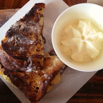 Refinery - Banana Nutella French toast with vanilla cream - Cafes Near Me - Makati, NCR