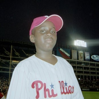 Choctaw Stadium - Even at the Ballpark in Arlington Cameron still has to 'represent' by sportin' his Phillies gear - Stadiums & Arenas Near Me - Arlington, Texas