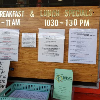 Taka's Box Lunch - Breakfast & Brunch Near Me - Honolulu, Hawaii