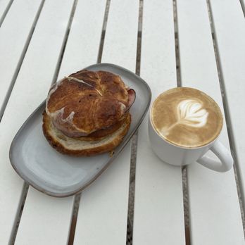 Café Taureau - Warm croissant breakfast sandwich and cappuccino - French Near Me - Savannah, Georgia Café Taureau - Warm croissant breakfast sandwich and cappuccino - French Near Me - Savannah, Georgia