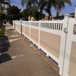 K Star Vinyl Fencing & Patio Covers - Horizontal vinyl rolling gate