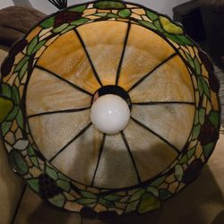 Old, New & In Between - Beautiful 20" ceiling mount tiffany light, 14 " If you wish to have in your store please contact me. Jerrichavis42@gmail.com