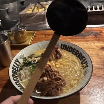 Underbelly - Fun large soup spoons - Ramen Near Me - San Diego, California Underbelly - Fun large soup spoons - Ramen Near Me - San Diego, California