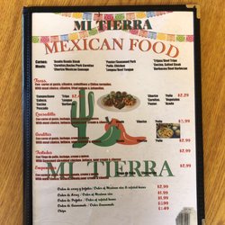 Mi Tierra - Menu page 1